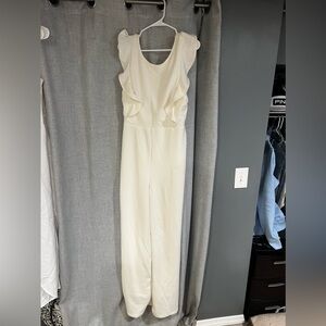 White jump suit